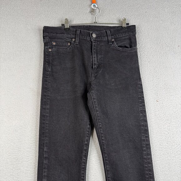 Levis Premium Jeans Men Size 30x32 Black Dark Wash Skinny 510 Skater Goth Grunge - Picture 1 of 14
